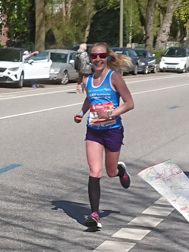 Sonja Kinna beim Marathon